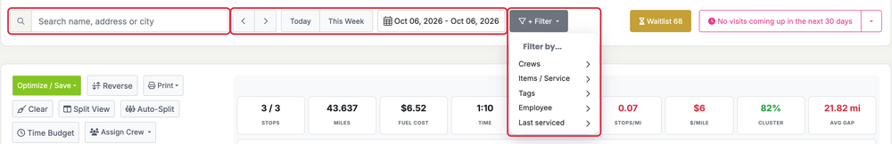 Routing Overview: routing filters date