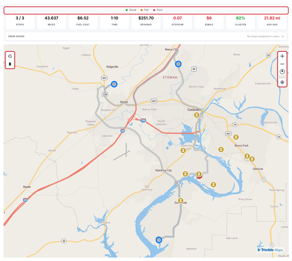 Routing Overview: routing map