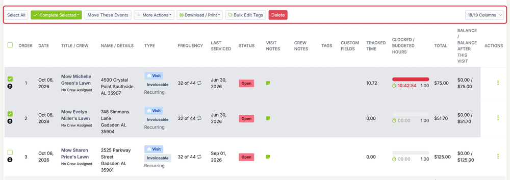 Routing Overview: routing table bulk
